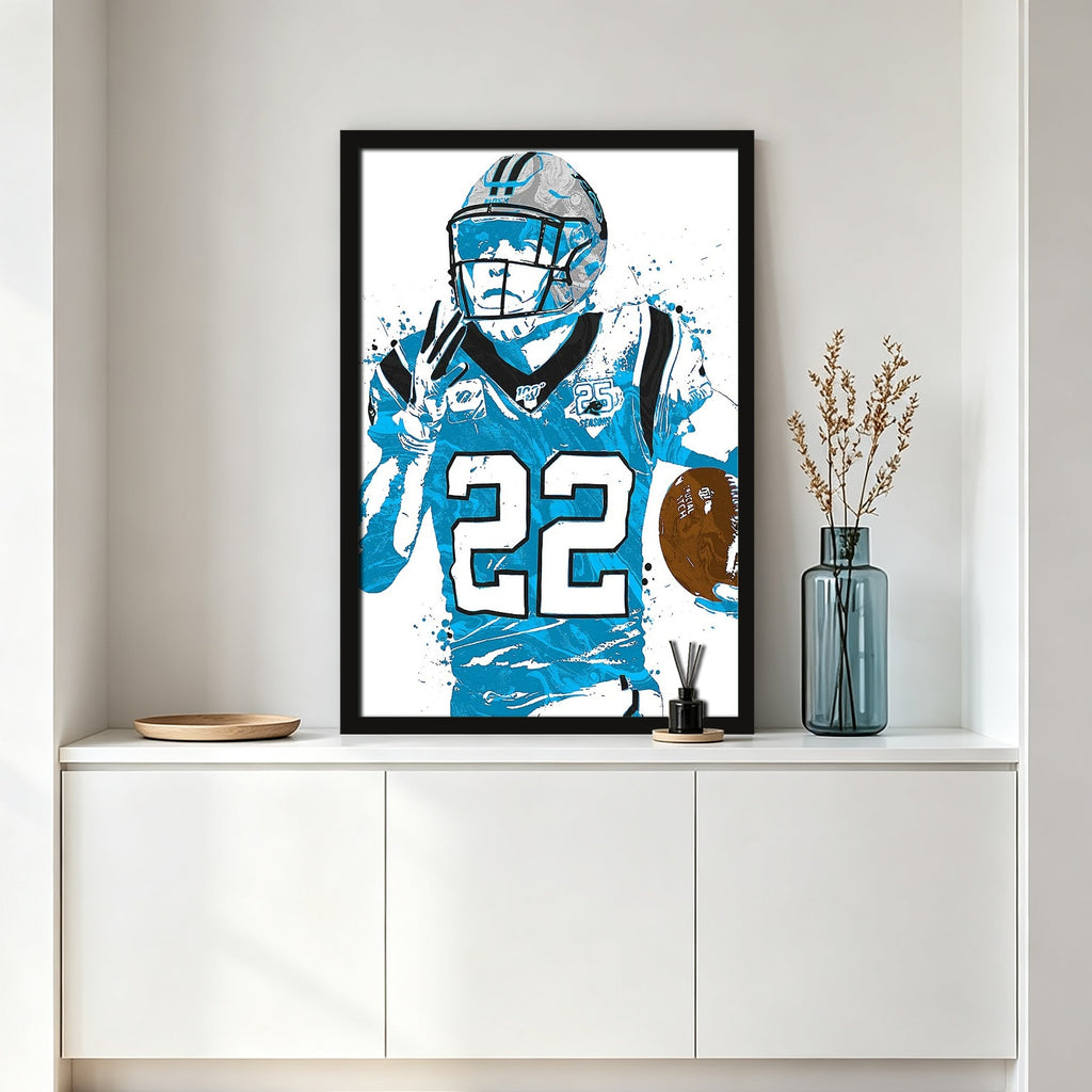 Christian McCaffrey Art Poster 1 Canvas Wall Art Poster Decor Gift