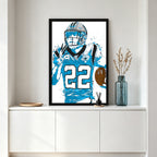Christian McCaffrey Art Poster 1 Canvas Wall Art Poster Decor Gift