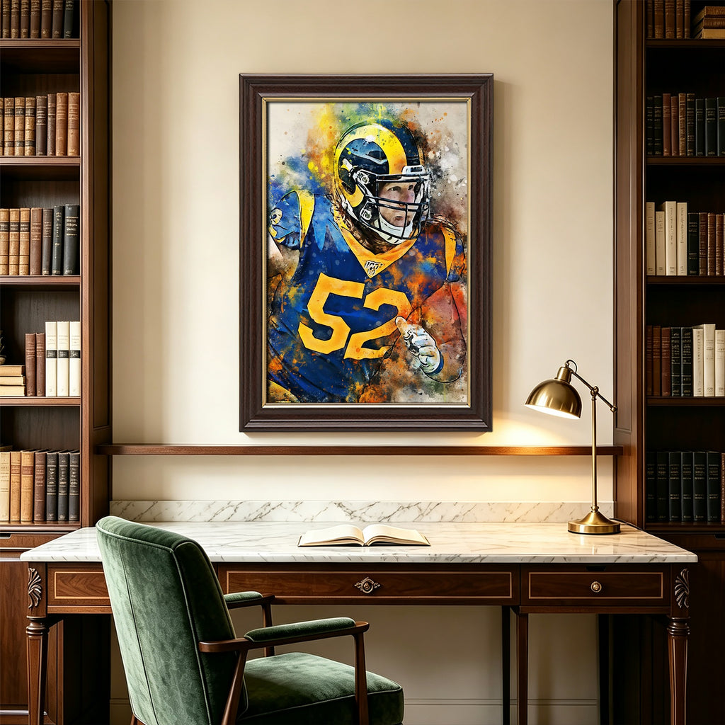 Clay Matthews Celebrity Sports Art Poster School Dining Room Decoration 1 Canvas Wall Art Poster Decor Gift
