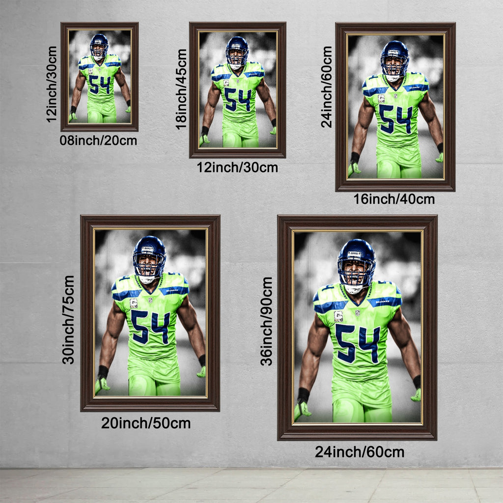Bobby Wagner Art Sports Decorative Poster School Dormitory 7 Canvas Wall Art Poster Decor Gift