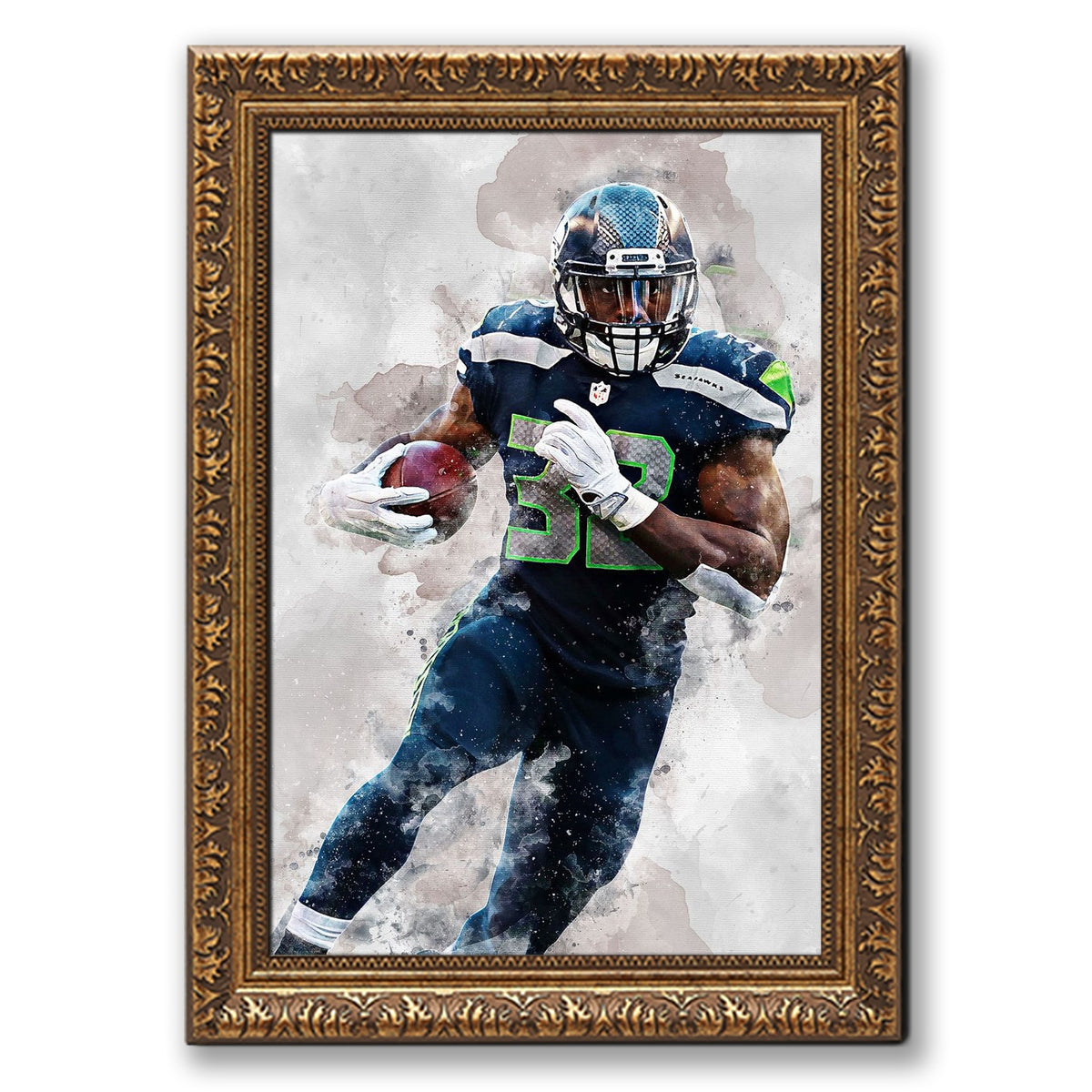 Chris Carson Celebrity Sports Art Poster School Dining Room Decoration 6 Canvas Wall Art Poster Decor Gift