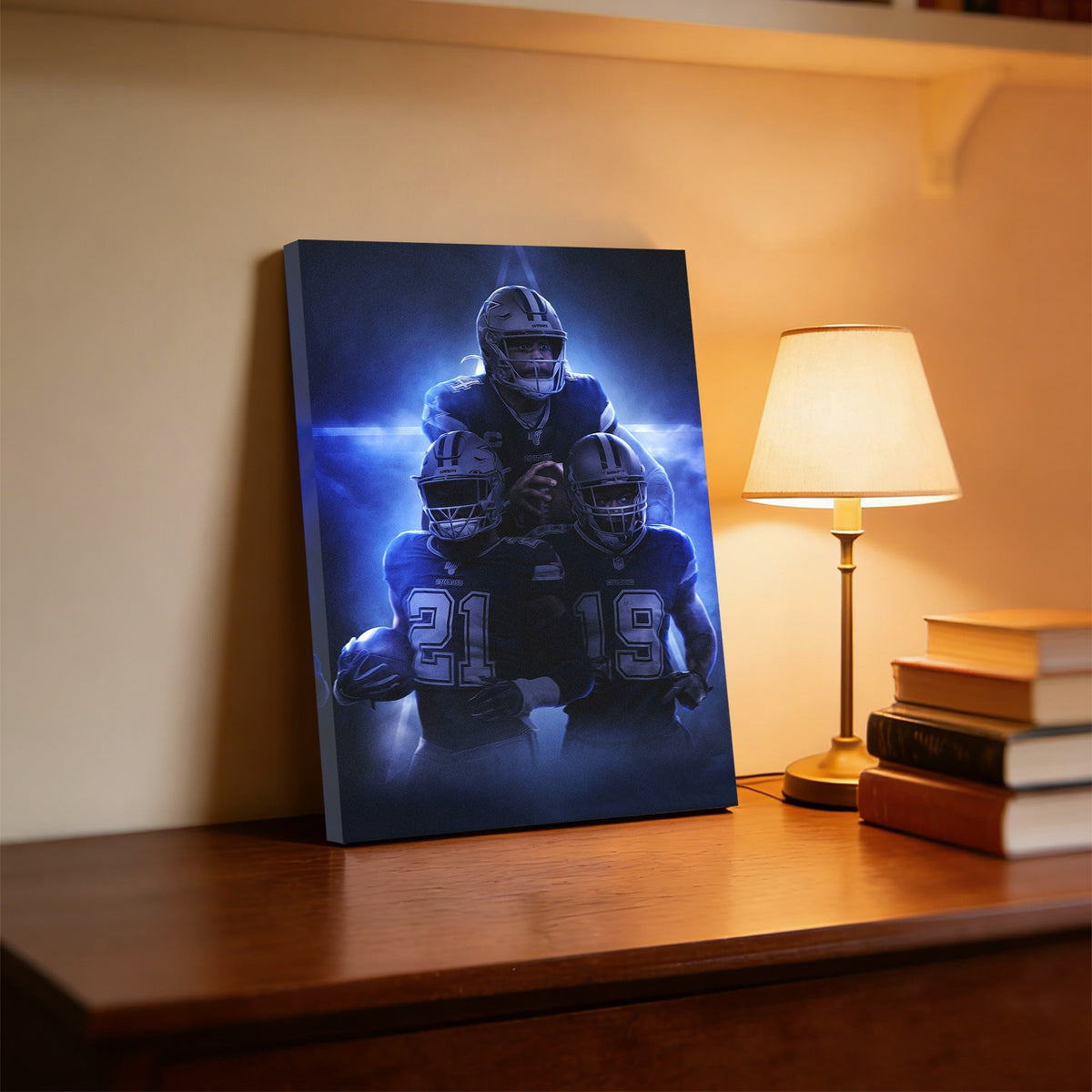 Dak Prescott Amari Cooper Ezekiel Elliott Art Sports Decorative Poster School Dormitory 3 Canvas Wall Art Poster Decor Gift