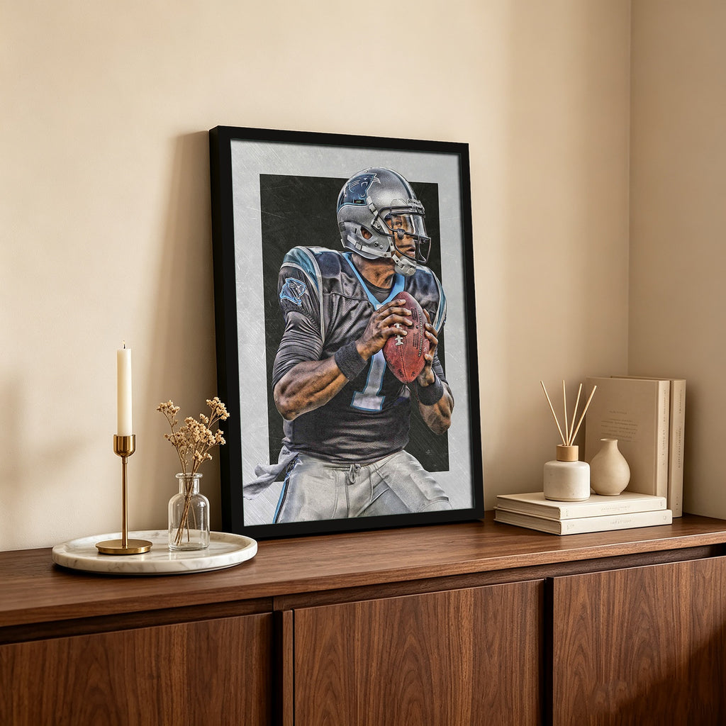 Cam Newton Sports Celebrity Art Deco Poster 6 Canvas Wall Art Poster Decor Gift