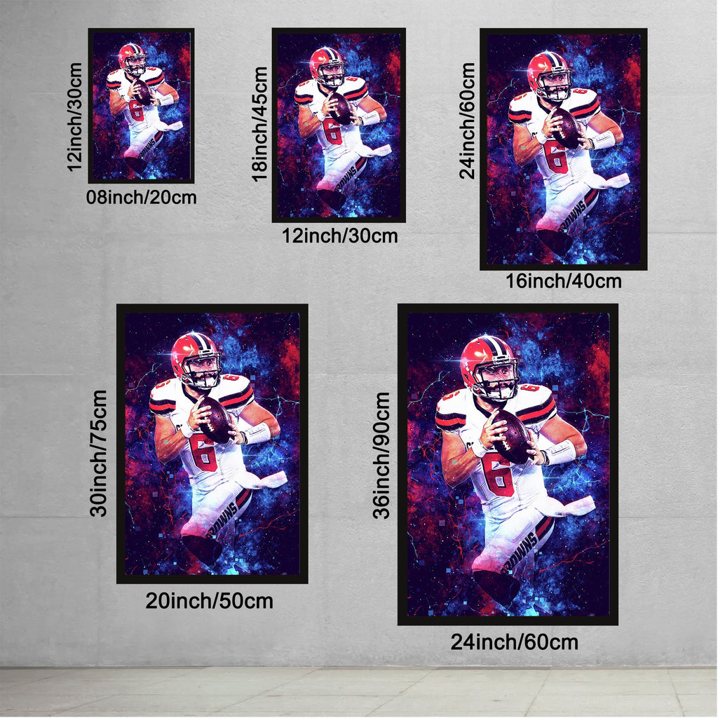 Baker Mayfield Sports Celebrity Art Deco Poster 1 Canvas Wall Art Poster Decor Gift