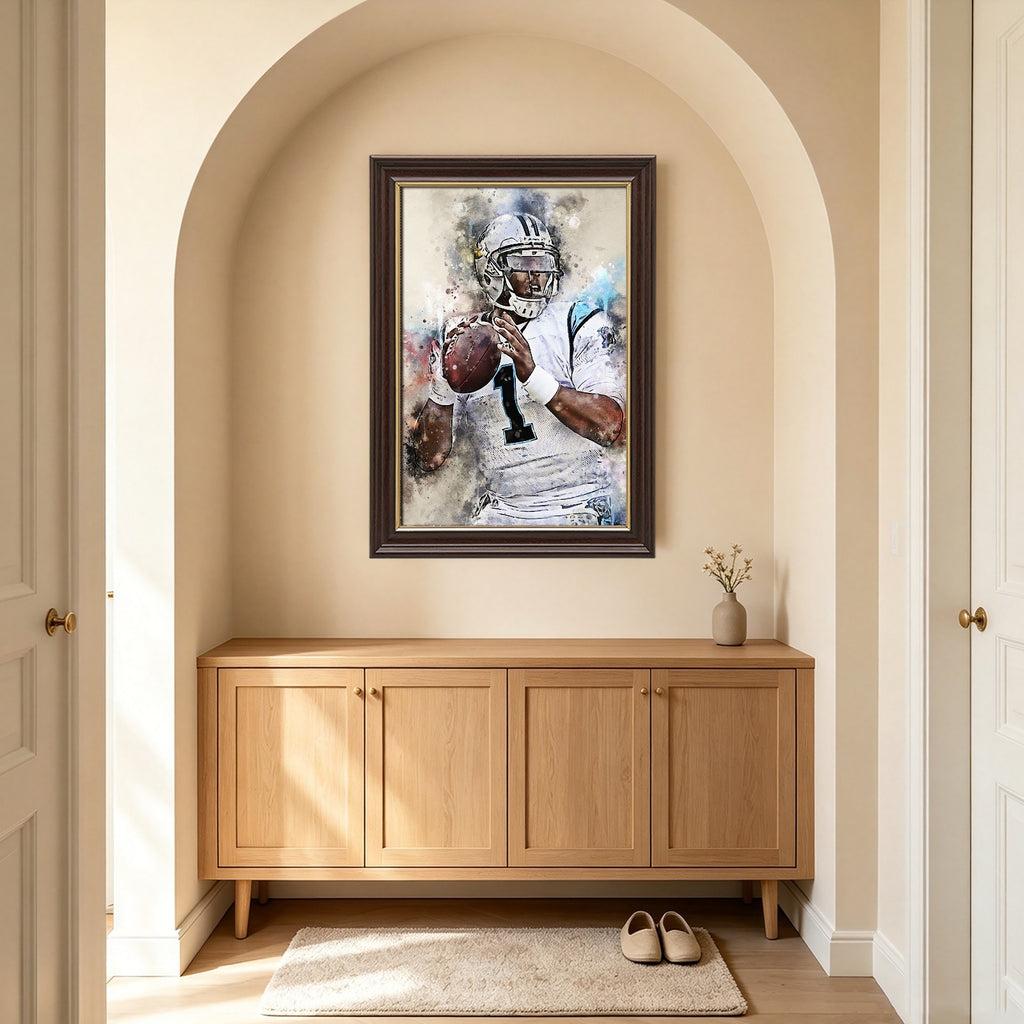 Cam Newton Celebrity Sports Art Poster School Dining Room Decoration 6 Canvas Wall Art Poster Decor Gift