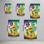 Cris Carter Duron Carter Kenny Stafford Art Sports Decorative Poster School Dormitory 4 Canvas Wall Art Poster Decor Gift