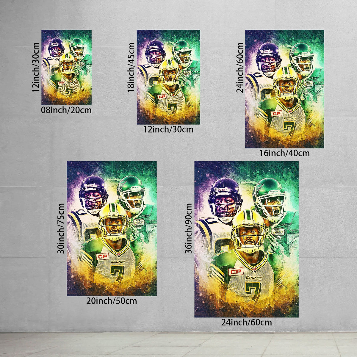 Cris Carter Duron Carter Kenny Stafford Art Sports Decorative Poster School Dormitory 4 Canvas Wall Art Poster Decor Gift