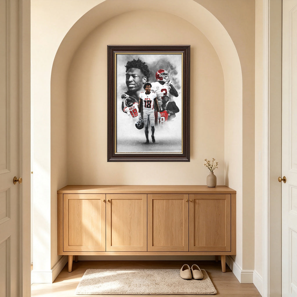 Calvin Ridley Art Sports Decorative Poster School Dormitory 8 Canvas Wall Art Poster Decor Gift