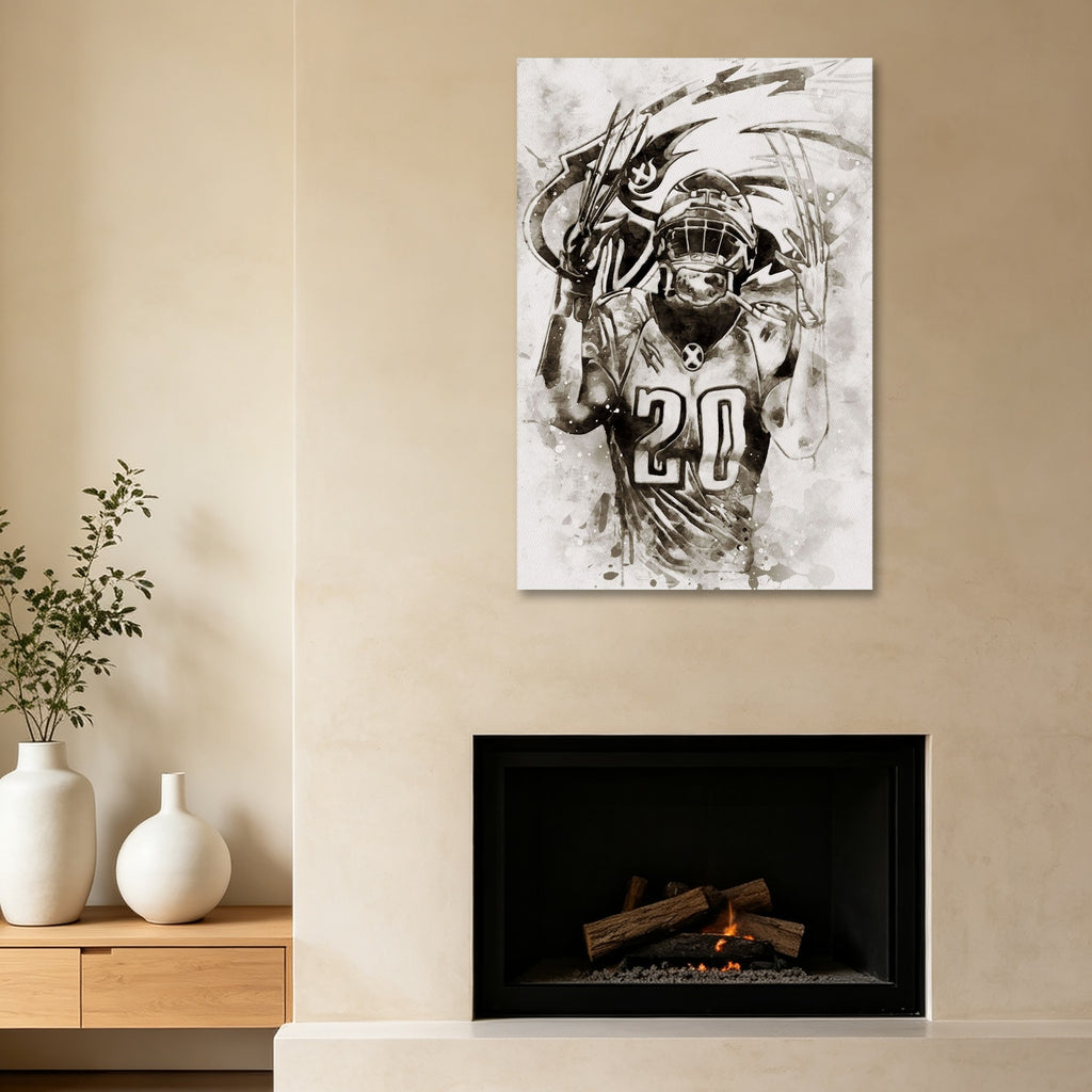 Brian Dawkins Art Poster 5 Canvas Wall Art Poster Decor Gift