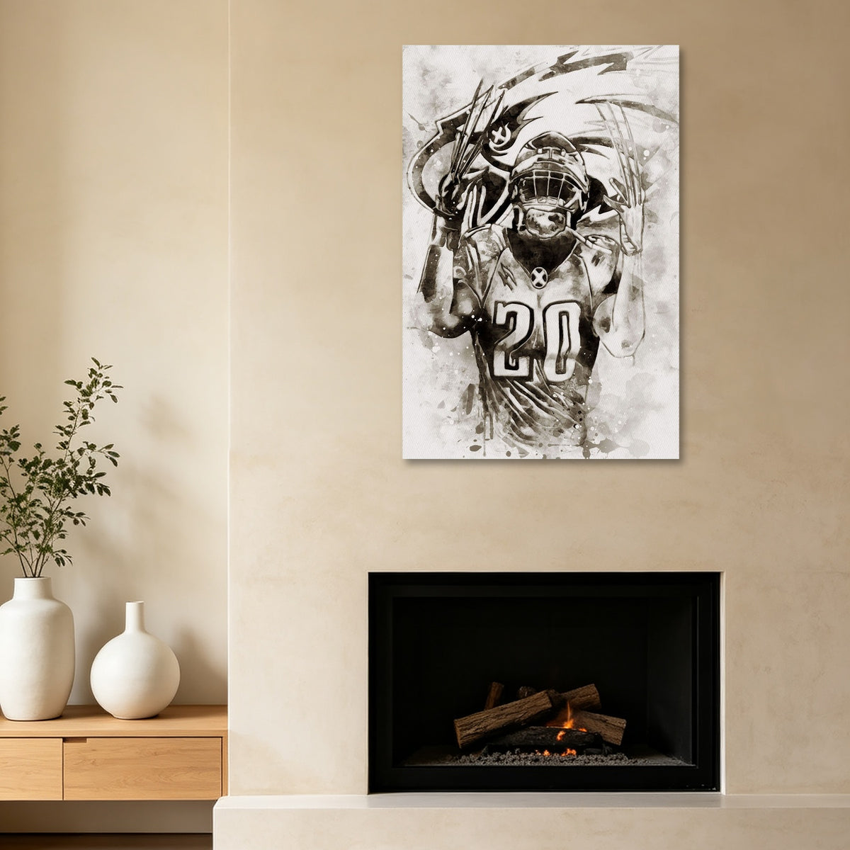 Brian Dawkins Art Poster 5 Canvas Wall Art Poster Decor Gift