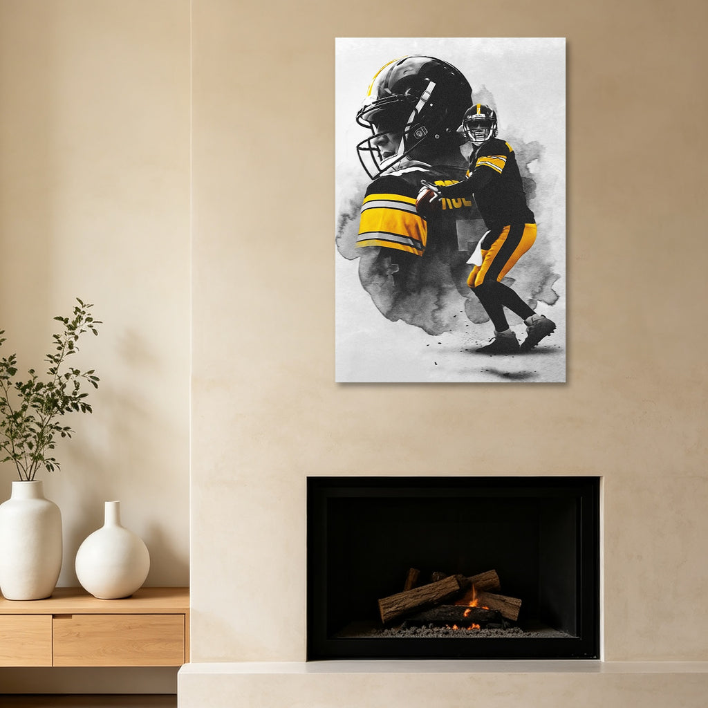 Ben Roethlisberger Art Sports Decorative Poster School Dormitory 4 Canvas Wall Art Poster Decor Gift