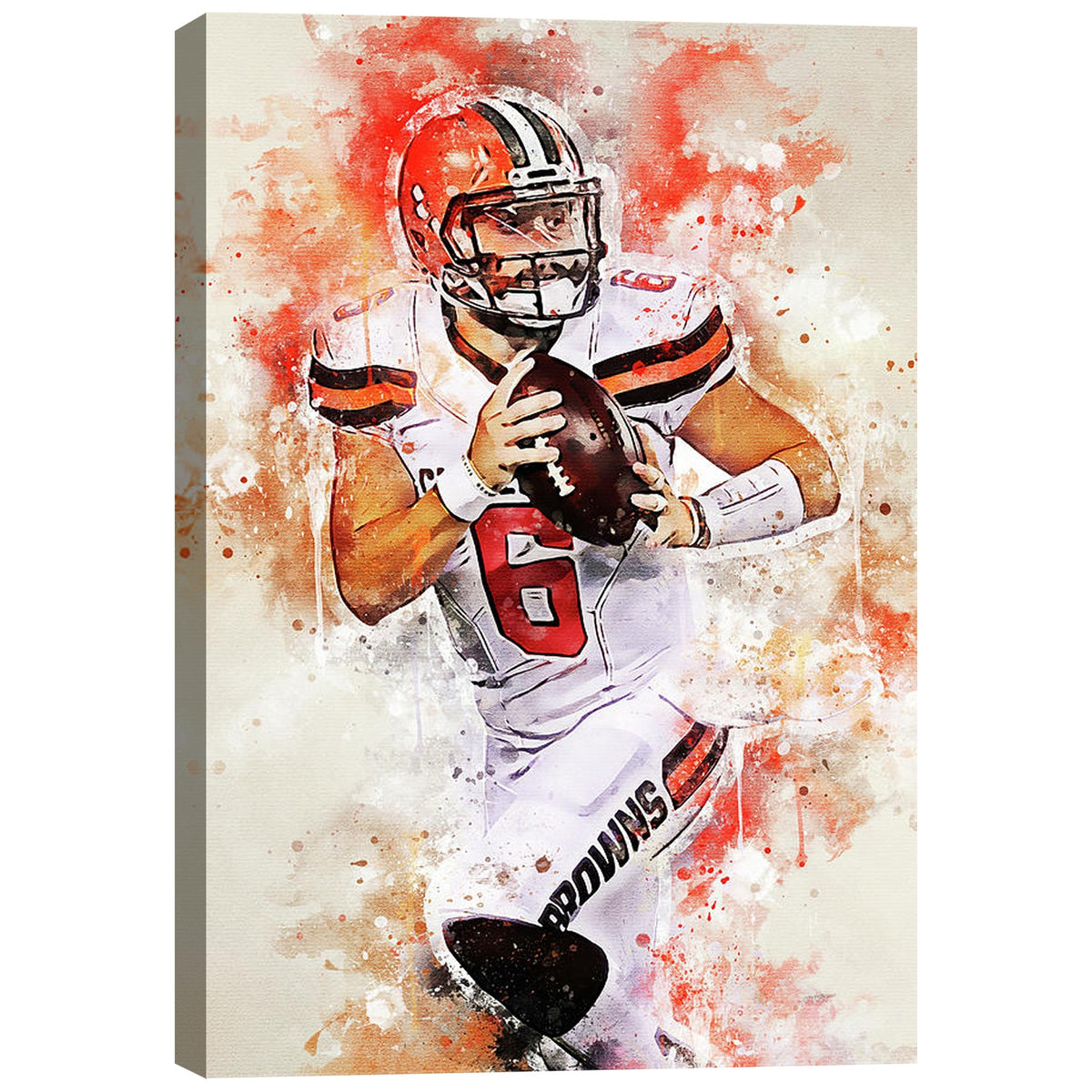 Baker Mayfield Sports Celebrity Art Deco Poster 5 Canvas Wall Art Poster Decor Gift