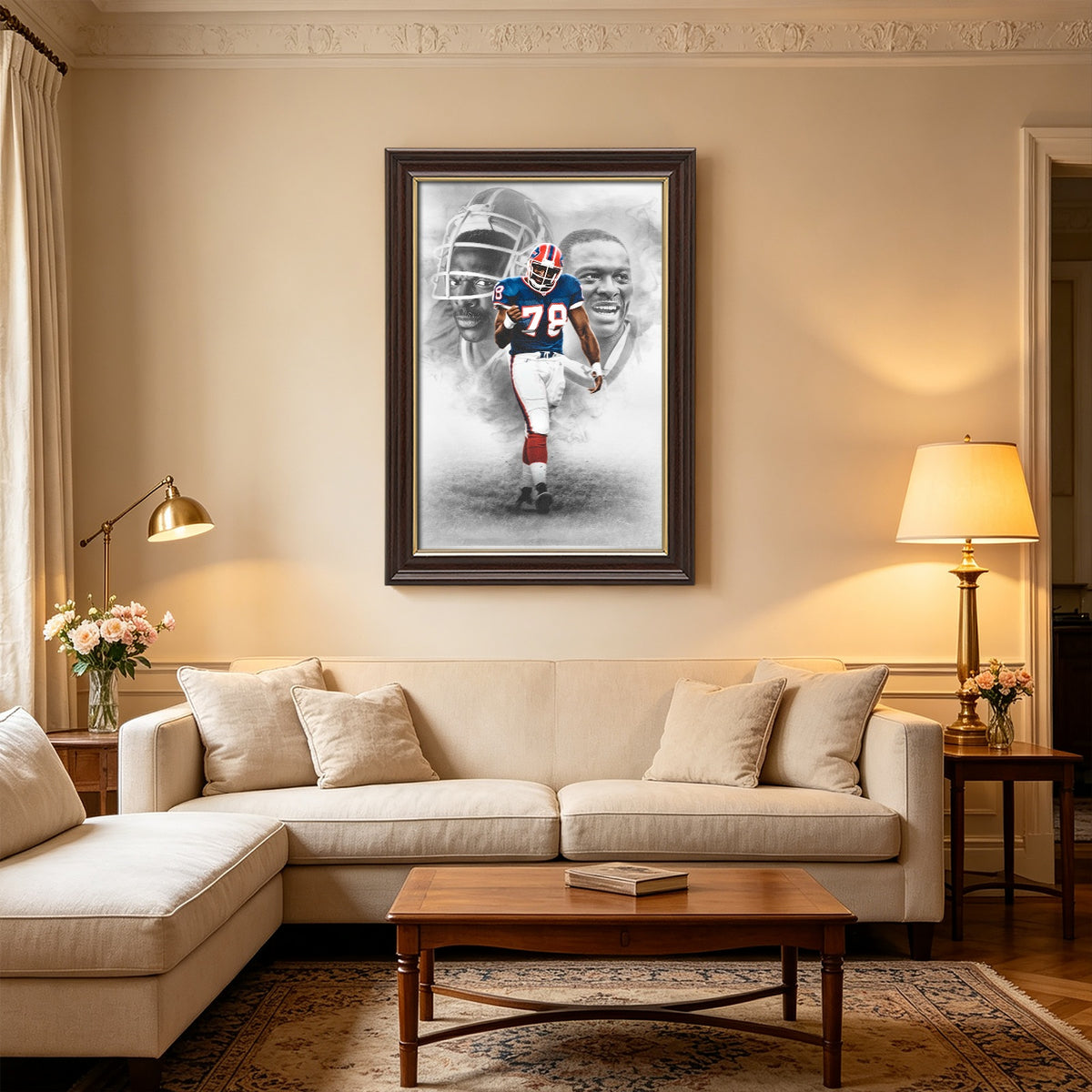 Bruce Smith Celebrity Sports Art Poster School Dining Room Decoration 0 Canvas Wall Art Poster Decor Gift