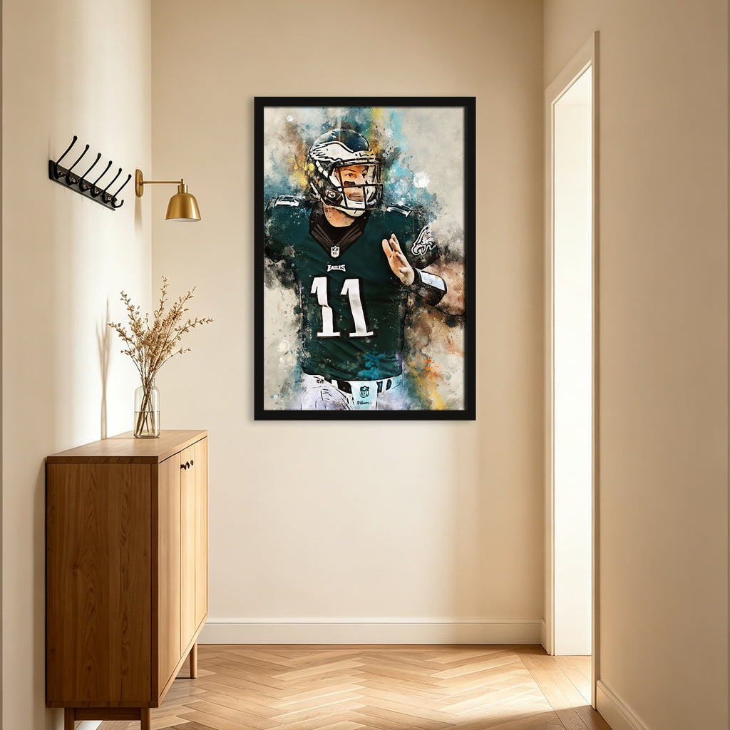 Carson Wentz Celebrity Sports Art Poster School Dining Room Decoration 2 Canvas Wall Art Poster Decor Gift