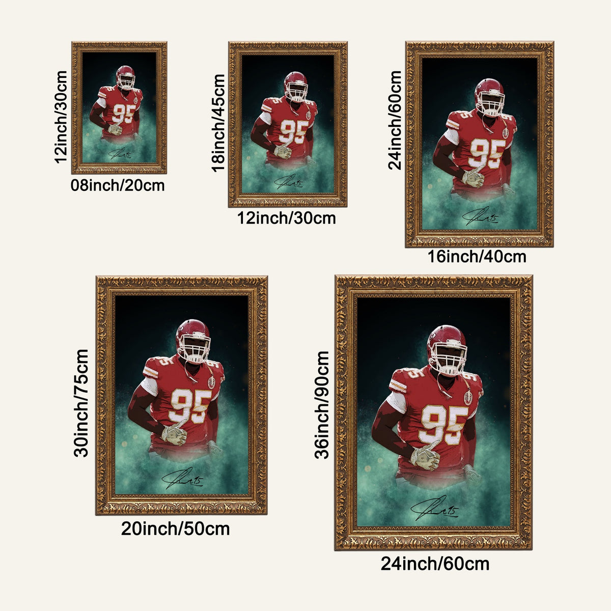 Chris Jones Celebrity Sports Art Poster School Dining Room Decoration 4 Canvas Wall Art Poster Decor Gift