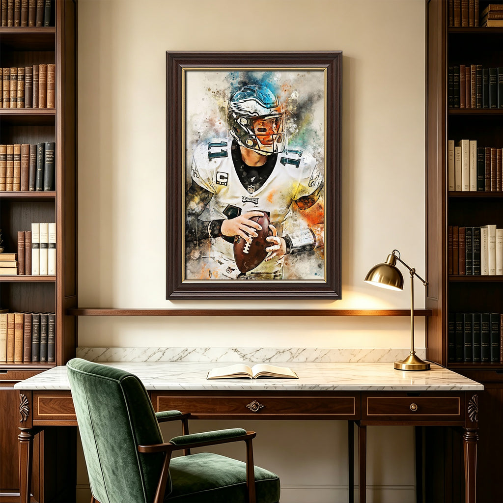 Carson Wentz Celebrity Sports Art Poster School Dining Room Decoration 7 Canvas Wall Art Poster Decor Gift