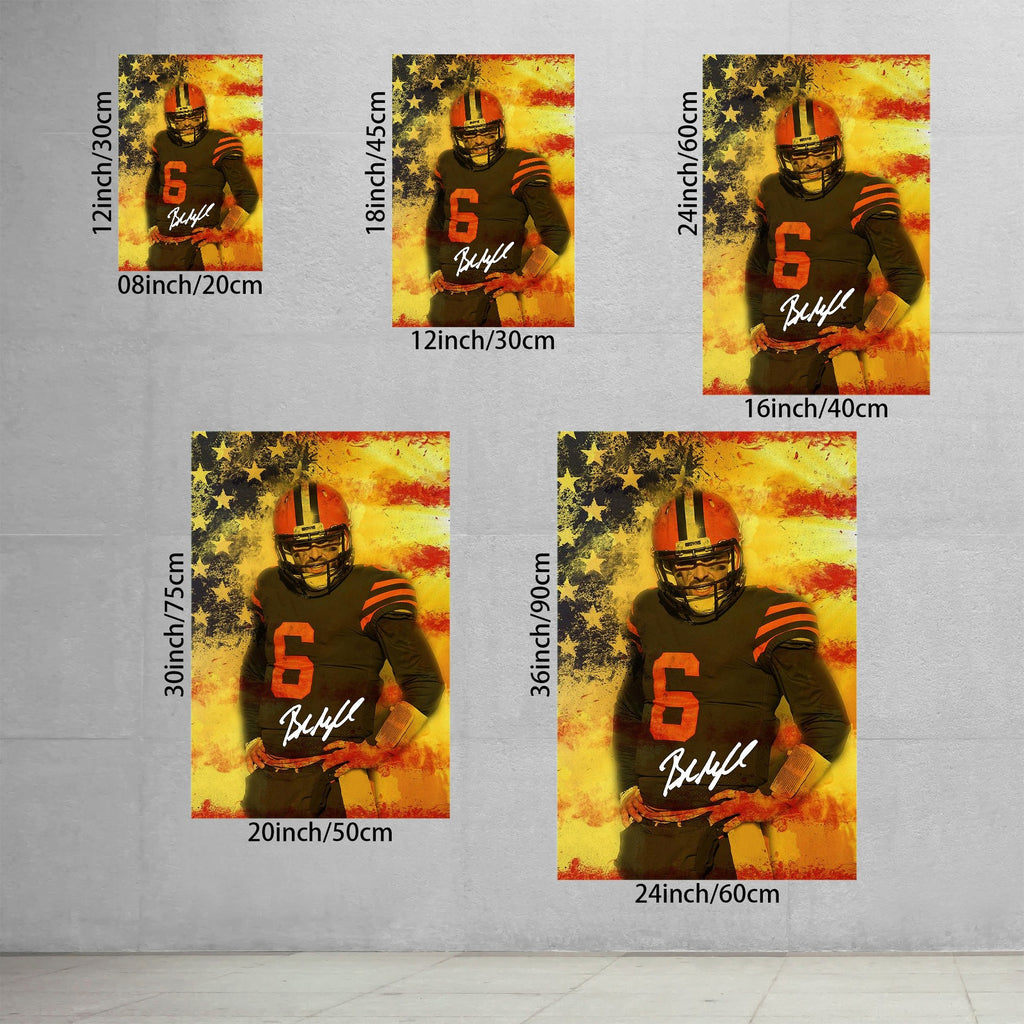 Baker Mayfield Sports Celebrity Art Deco Poster 4 Canvas Wall Art Poster Decor Gift
