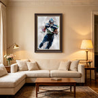 Chris Carson Celebrity Sports Art Poster School Dining Room Decoration 6 Canvas Wall Art Poster Decor Gift