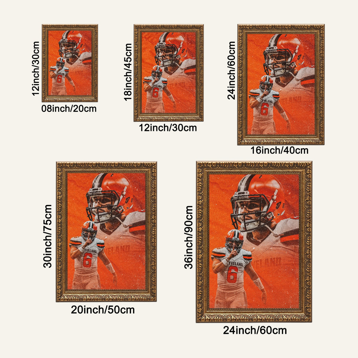 Baker Mayfield Sports Celebrity Art Deco Poster 7 Canvas Wall Art Poster Decor Gift