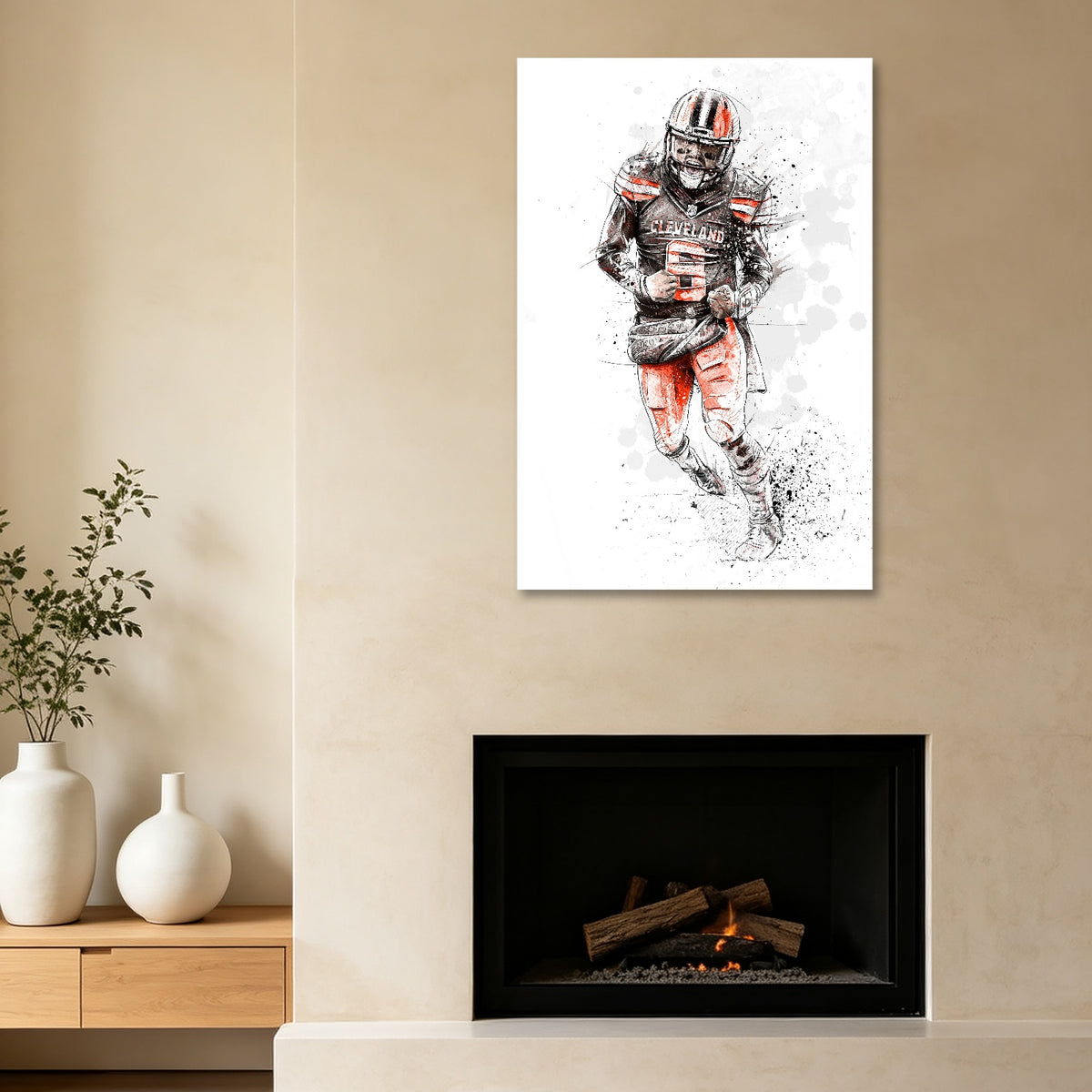 Baker Mayfield Art Sports Decorative Poster School Dormitory 0 Canvas Wall Art Poster Decor Gift