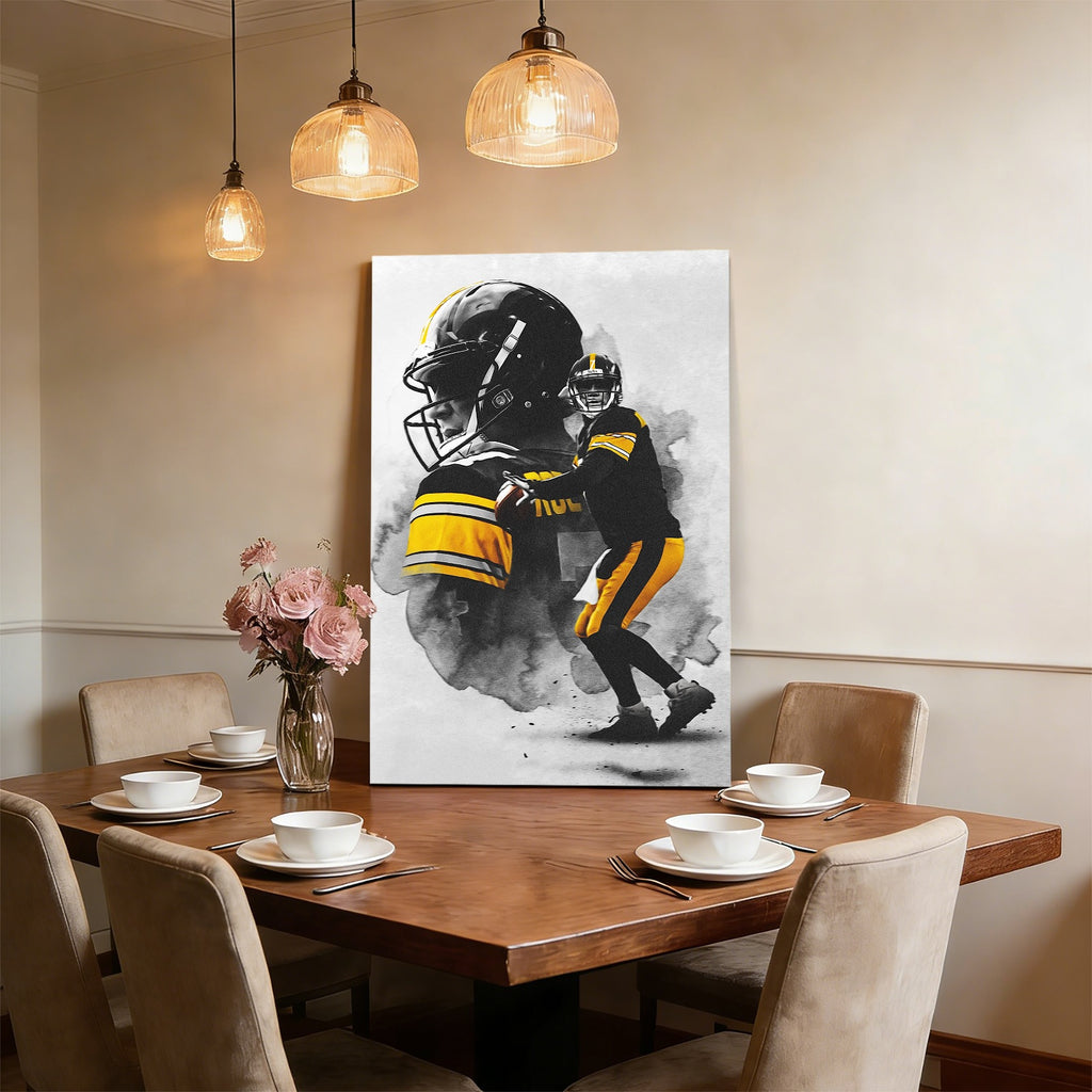 Ben Roethlisberger Art Sports Decorative Poster School Dormitory 4 Canvas Wall Art Poster Decor Gift