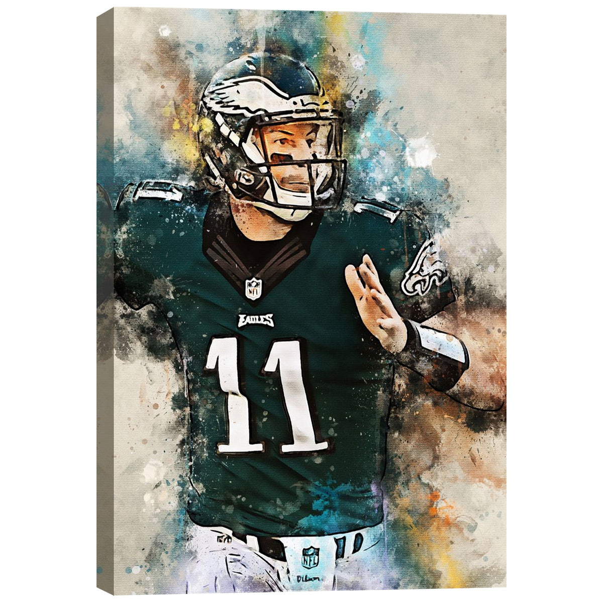Carson Wentz Celebrity Sports Art Poster School Dining Room Decoration 2 Canvas Wall Art Poster Decor Gift