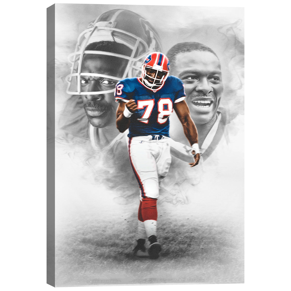 Bruce Smith Celebrity Sports Art Poster School Dining Room Decoration 0 Canvas Wall Art Poster Decor Gift