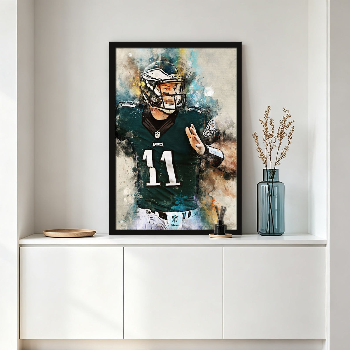 Carson Wentz Celebrity Sports Art Poster School Dining Room Decoration 2 Canvas Wall Art Poster Decor Gift