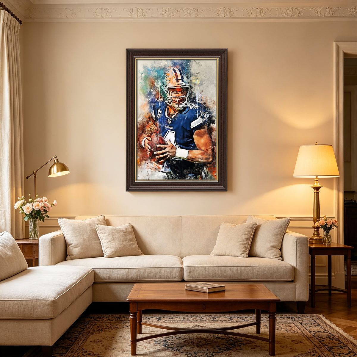 Dak Prescott Celebrity Sports Art Poster School Dining Room Decoration 2 Canvas Wall Art Poster Decor Gift