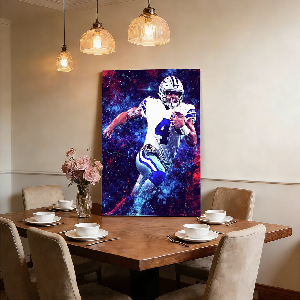 Dak Prescott Sports Celebrity Art Deco Poster 1 Canvas Wall Art Poster Decor Gift