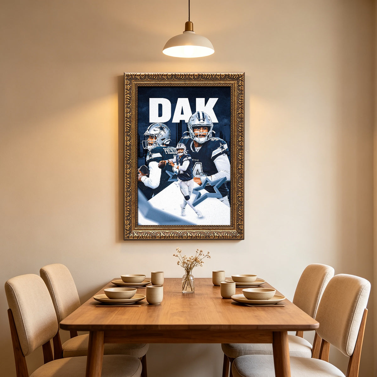 Dak Prescott Sports Celebrity Art Deco Poster 6 Canvas Wall Art Poster Decor Gift