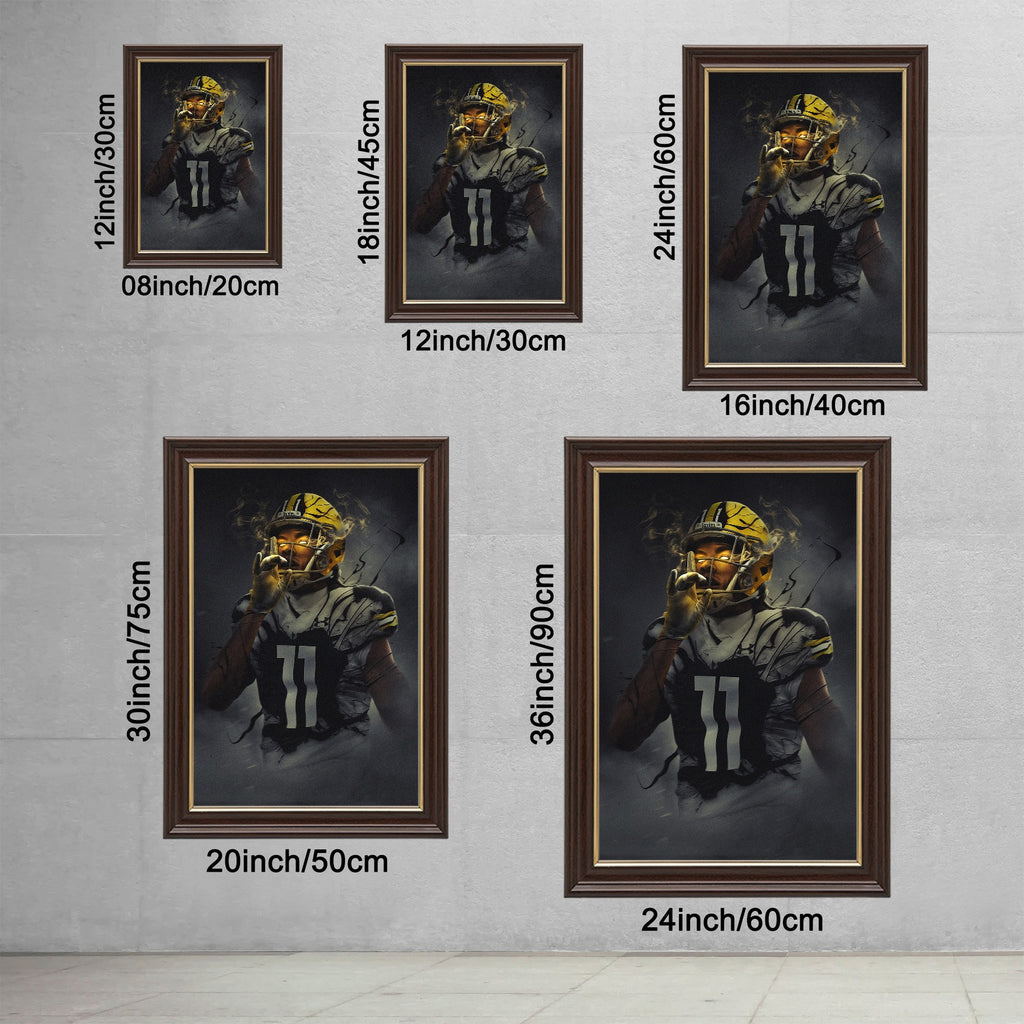 Chase Claypool Art Sports Decorative Poster School Dormitory 0 Canvas Wall Art Poster Decor Gift