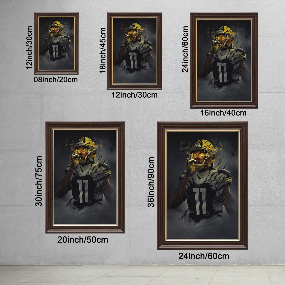 Chase Claypool Art Sports Decorative Poster School Dormitory 0 Canvas Wall Art Poster Decor Gift
