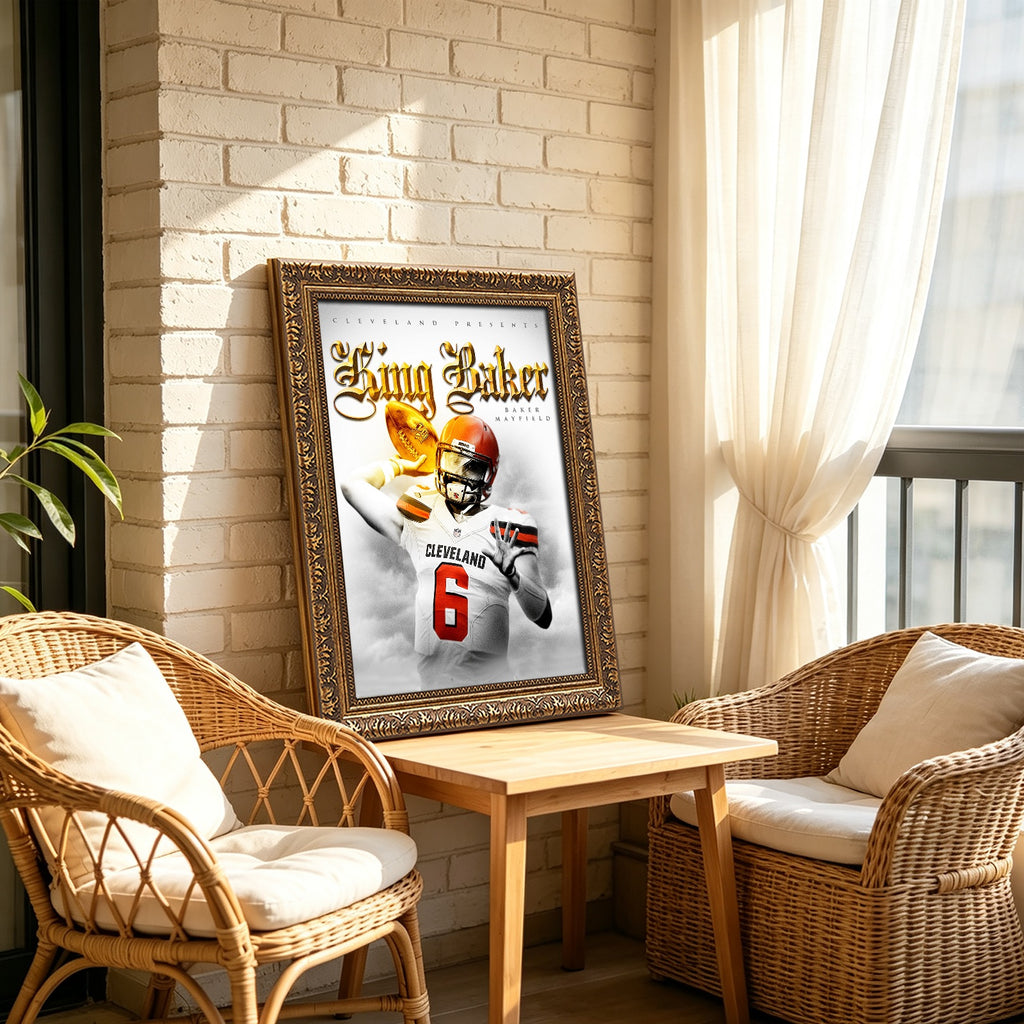 Baker Mayfield Celebrity Sports Art Poster School Dining Room Decoration 4 Canvas Wall Art Poster Decor Gift