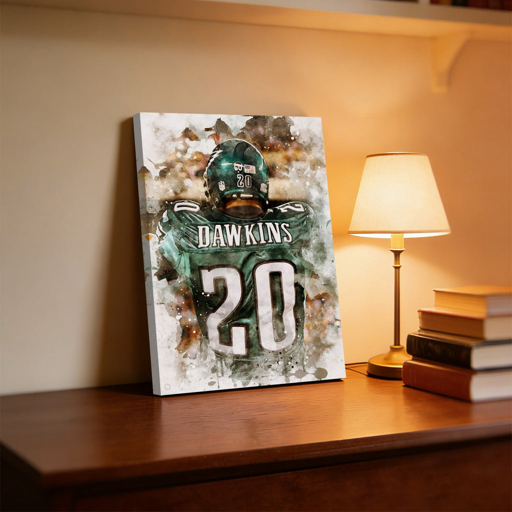 Brian Dawkins Art Poster 0 Canvas Wall Art Poster Decor Gift