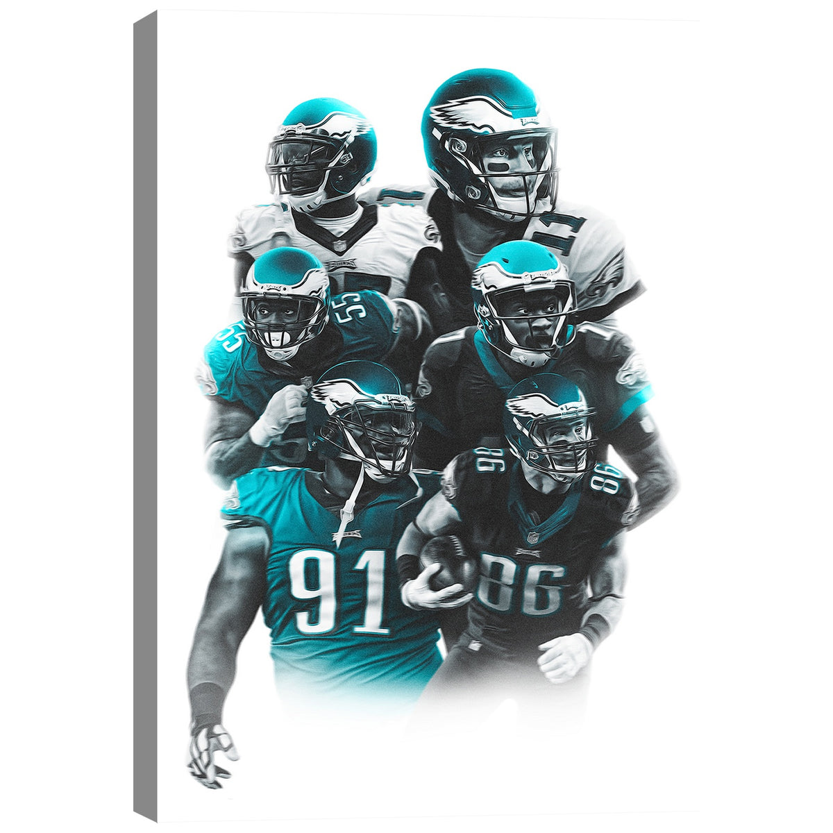 Carson Wentz Alshon Jeffery Art Sports Decorative Poster School Dormitory 6 Canvas Wall Art Poster Decor Gift
