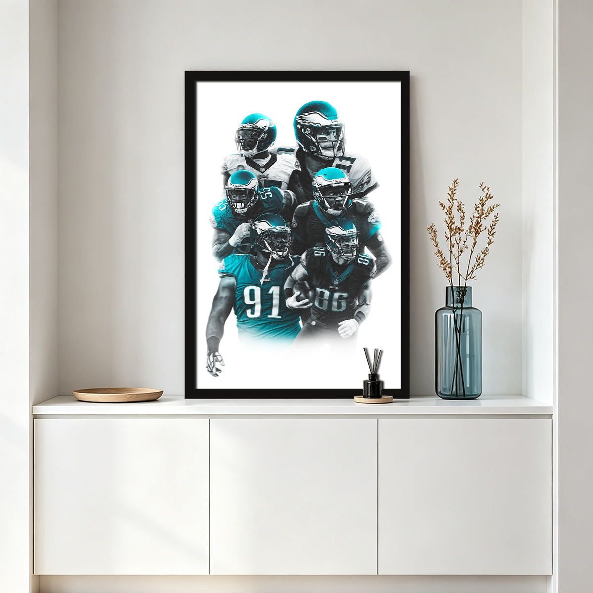 Carson Wentz Alshon Jeffery Art Sports Decorative Poster School Dormitory 6 Canvas Wall Art Poster Decor Gift