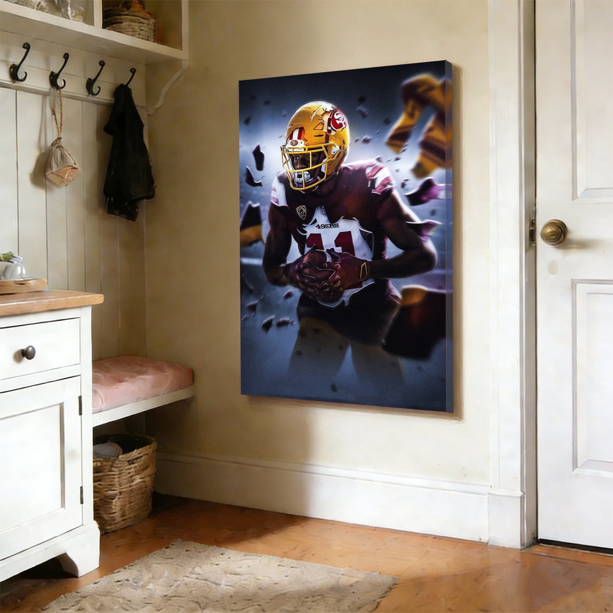 Brandon Aiyuk Art Sports Decorative Poster School Dormitory 1 Canvas Wall Art Poster Decor Gift