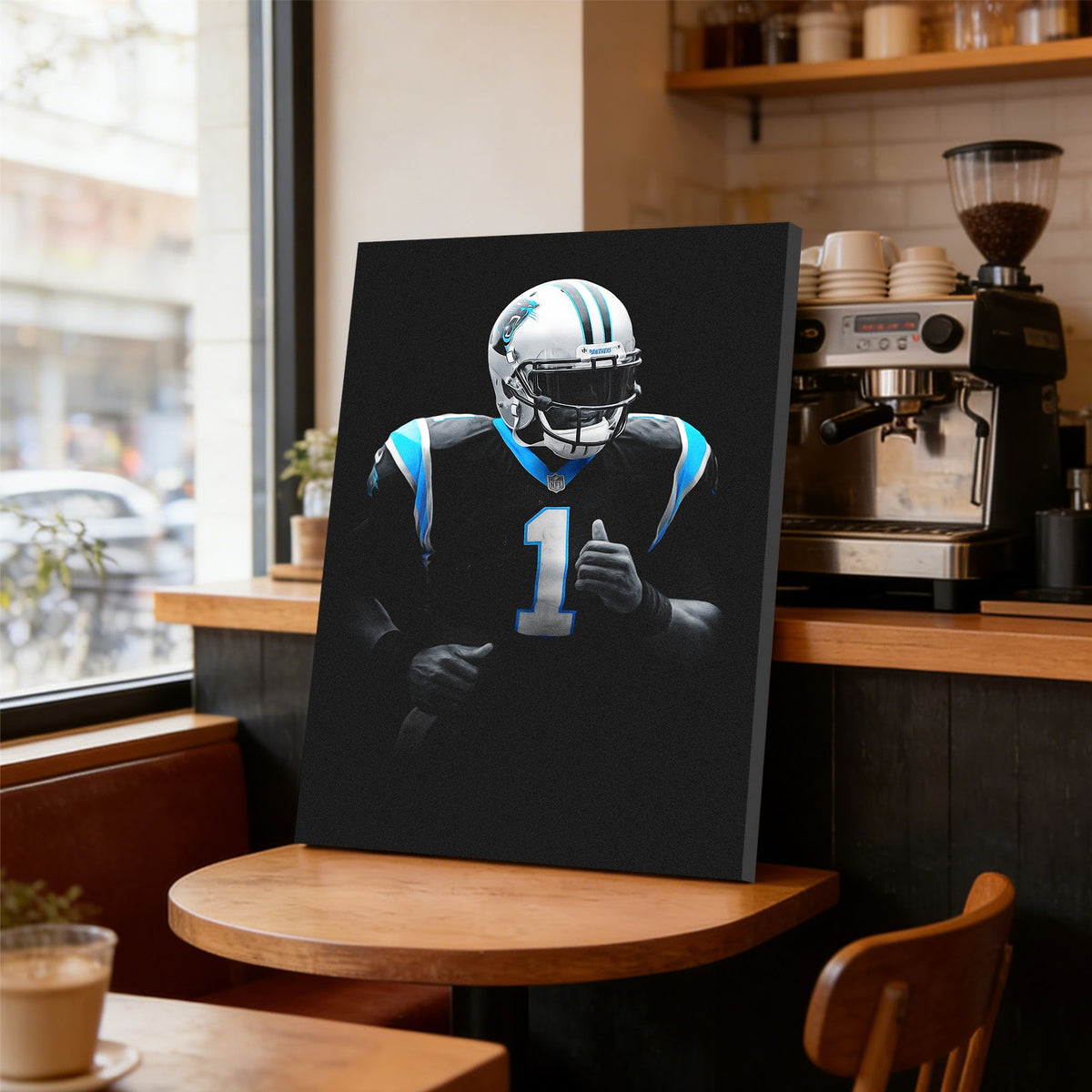 Cam Newton Art Sports Decorative Poster School Dormitory 3 Canvas Wall Art Poster Decor Gift