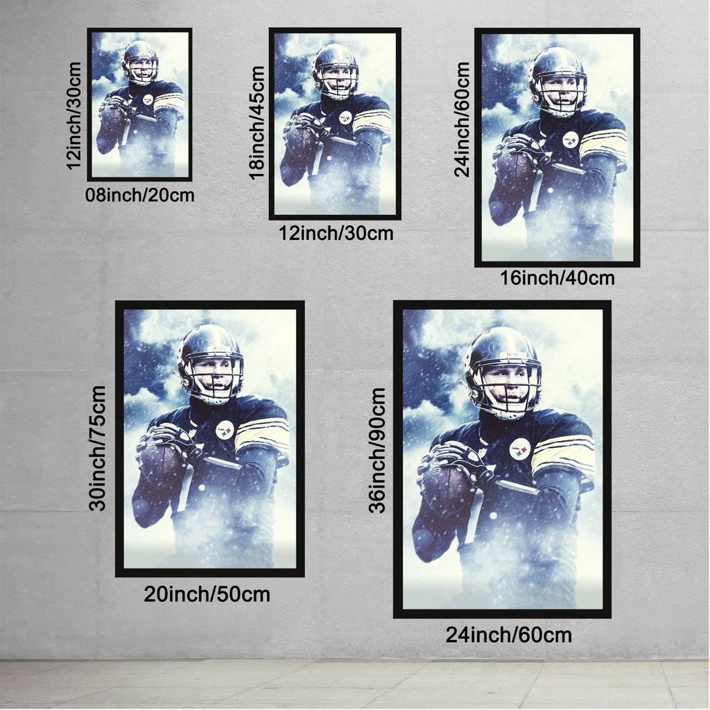 Ben Roethlisberger Art Sports Decorative Poster School Dormitory 1 Canvas Wall Art Poster Decor Gift