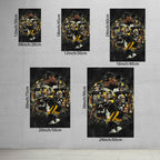 Ben Roethlisberger JuJu Smith Schuster TJ Watt Art Sports Decorative Poster School Dormitory 3 Canvas Wall Art Poster Decor Gift