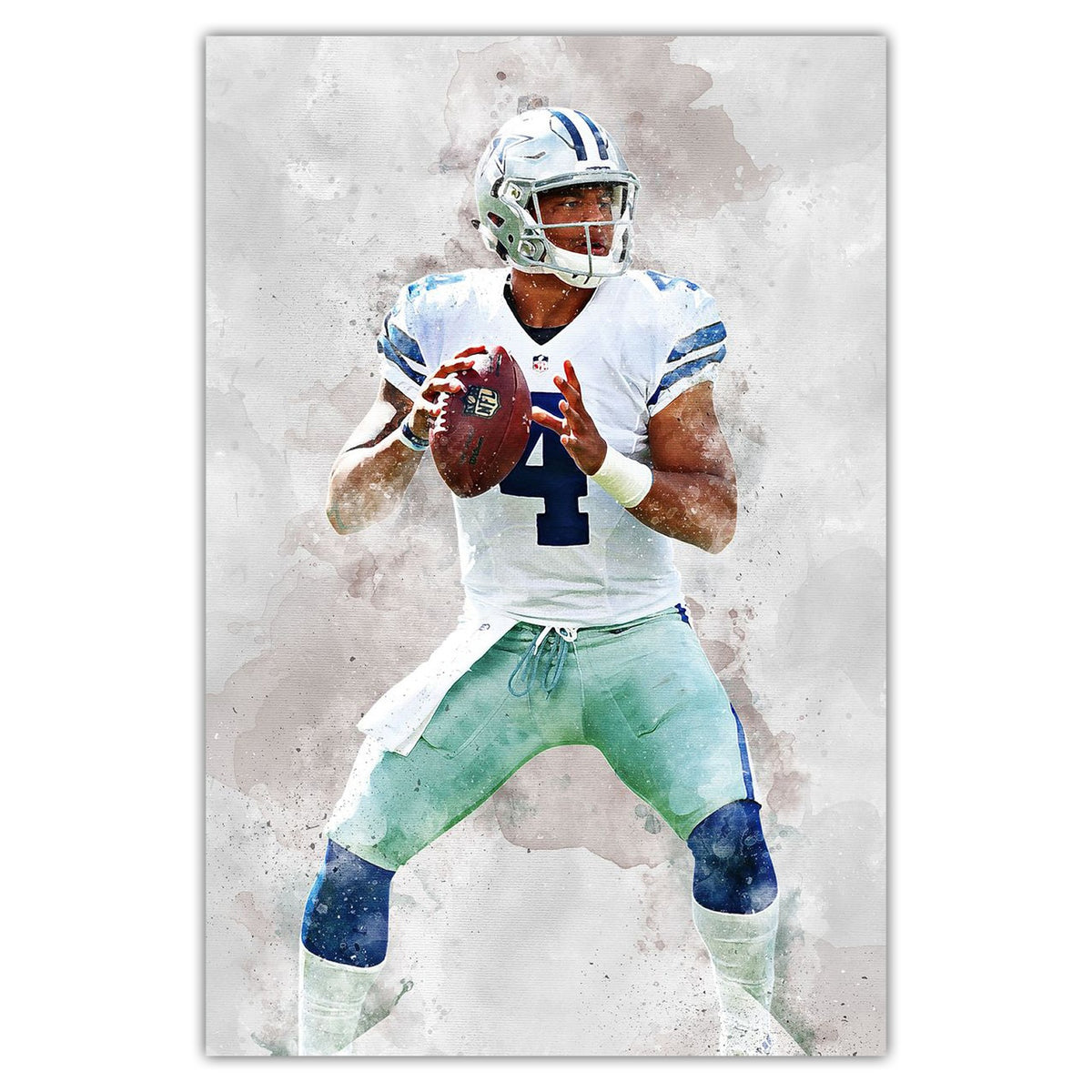 Dak Prescott Celebrity Sports Art Poster School Dining Room Decoration 4 Canvas Wall Art Poster Decor Gift