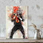 Baker Mayfield Sports Celebrity Art Deco Poster 6 Canvas Wall Art Poster Decor Gift