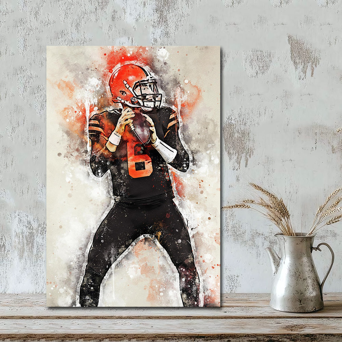 Baker Mayfield Sports Celebrity Art Deco Poster 6 Canvas Wall Art Poster Decor Gift
