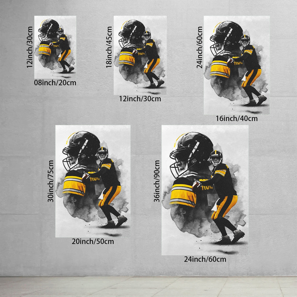 Ben Roethlisberger Art Sports Decorative Poster School Dormitory 4 Canvas Wall Art Poster Decor Gift