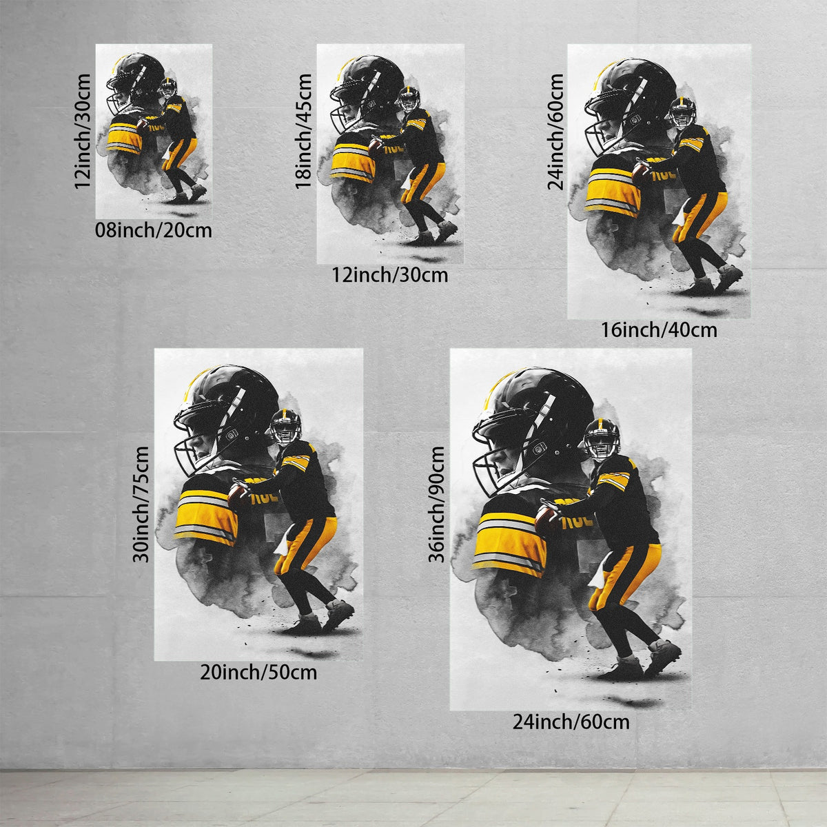 Ben Roethlisberger Art Sports Decorative Poster School Dormitory 4 Canvas Wall Art Poster Decor Gift