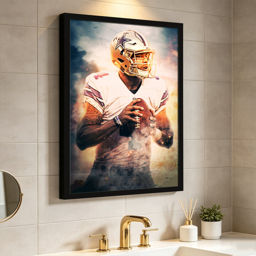 Dak Prescott Celebrity Sports Art Poster School Dining Room Decoration 8 Canvas Wall Art Poster Decor Gift