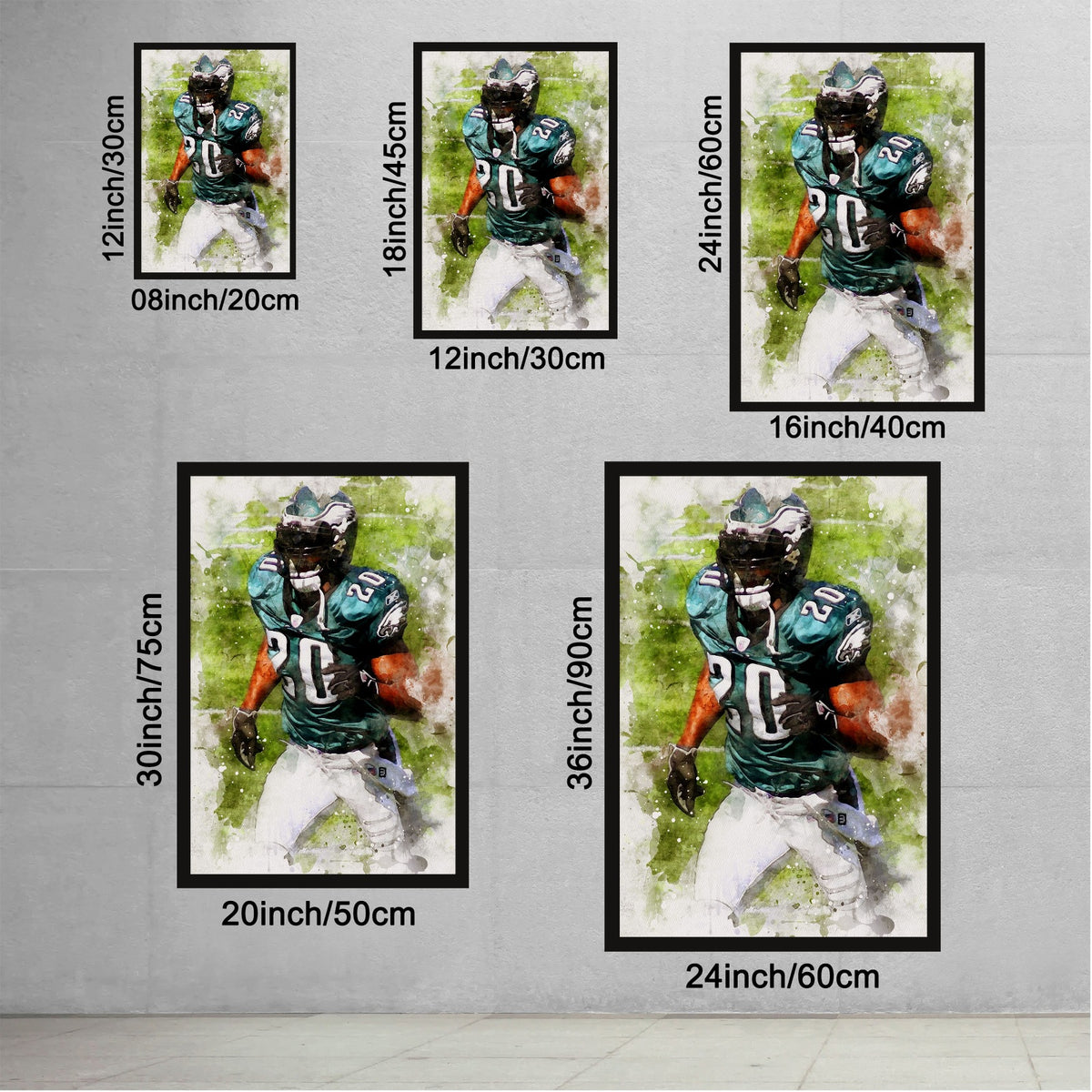 Brian Dawkins Art Poster 1 Canvas Wall Art Poster Decor Gift