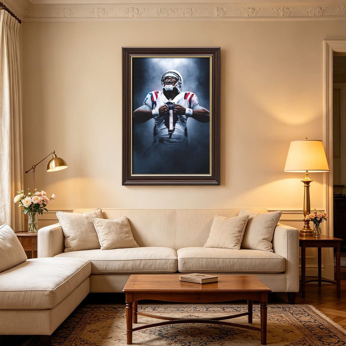 Cam Newton Art Sports Decorative Poster School Dormitory 7 Canvas Wall Art Poster Decor Gift