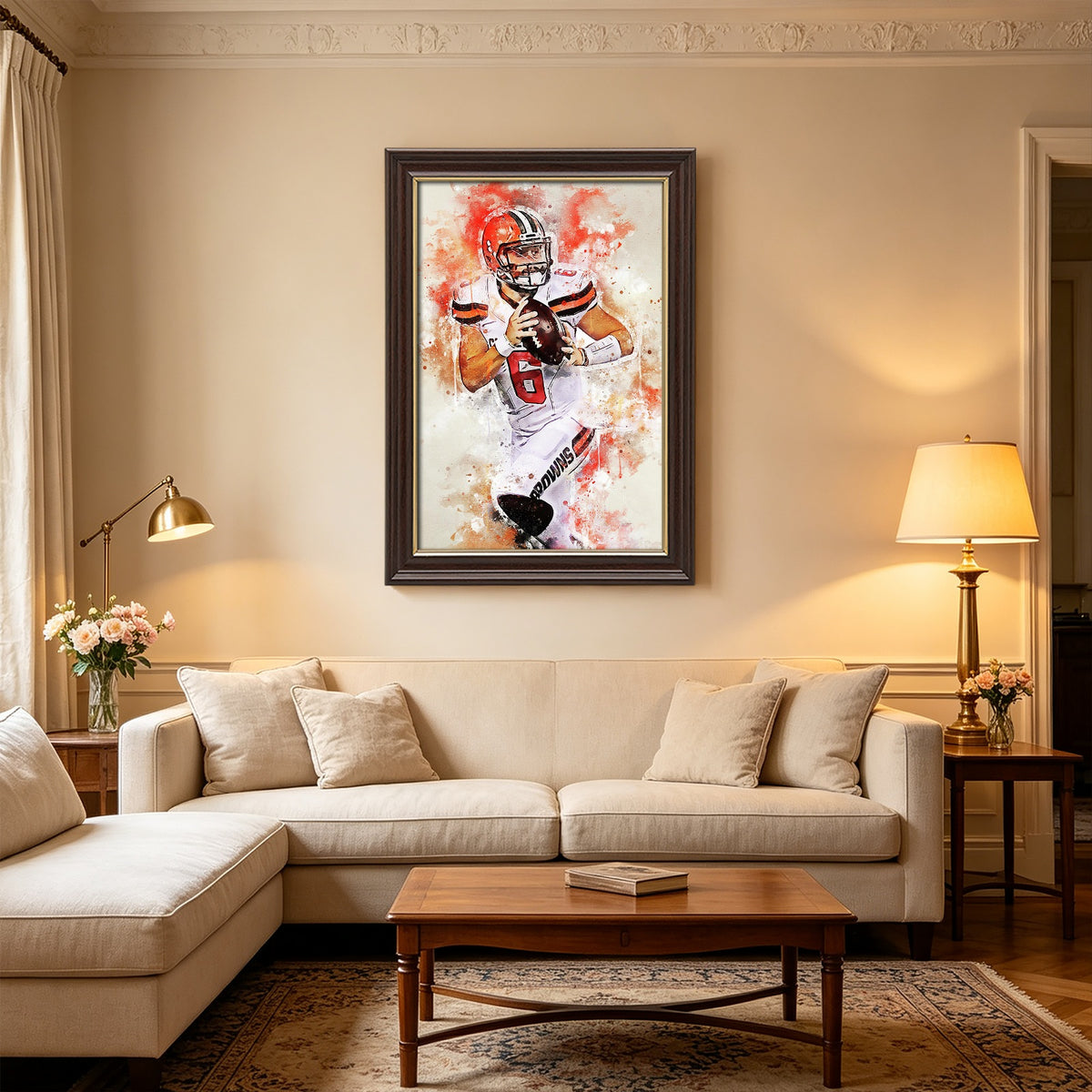 Baker Mayfield Sports Celebrity Art Deco Poster 5 Canvas Wall Art Poster Decor Gift